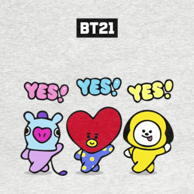 bt21 bts exclusive design 27 by Typography Dose